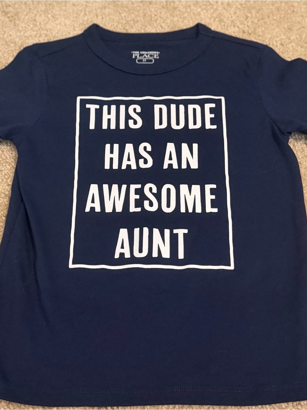 The Children's Place Navy and White 'This Dude Has an Awesome Aunt' Tee